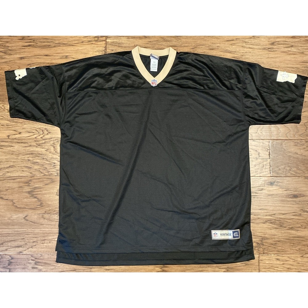 Blank New Orleans Saints Pro Line Vintage Mens 4XL  Black Jersey